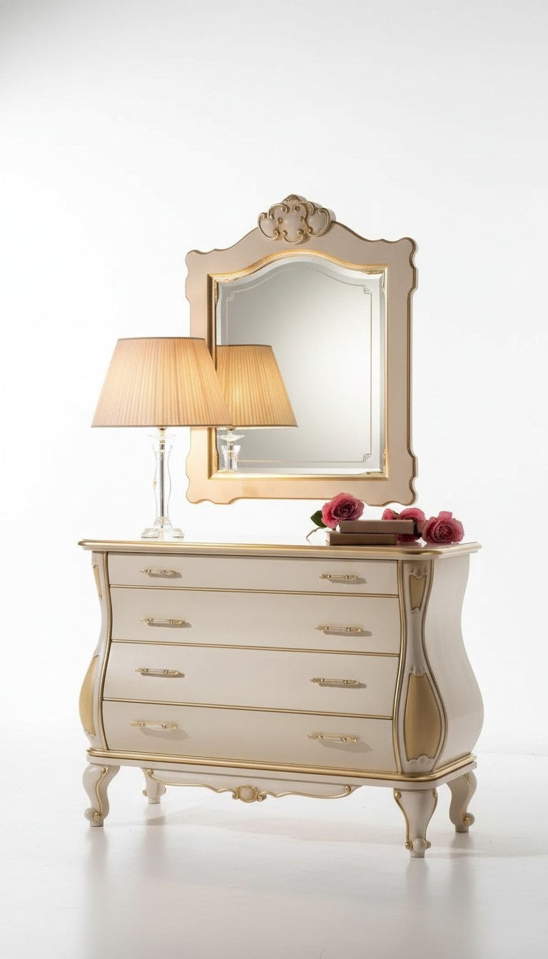 Chest of Drawers Luxury Mirror Classic Bedroom Furniture Wardrobes Dressers