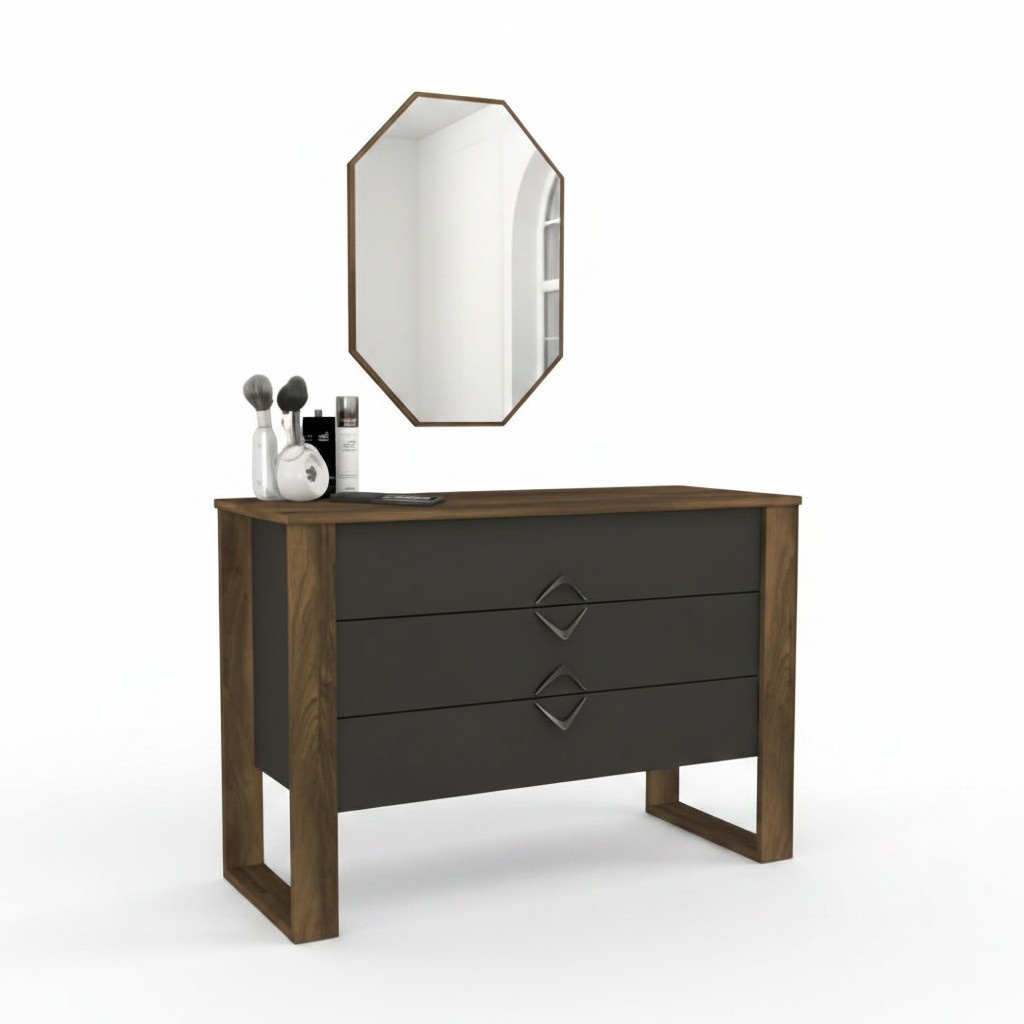 Chest of drawers sideboard highboard buffet cabinet dressers mirror cabinet 2-piece
