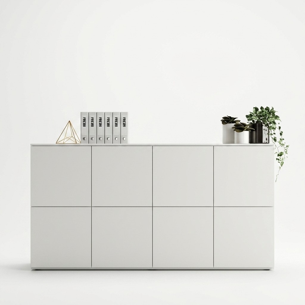 Sideboard Sideboard Highboard Chest of Drawers White Cabinet Living Room Wood New