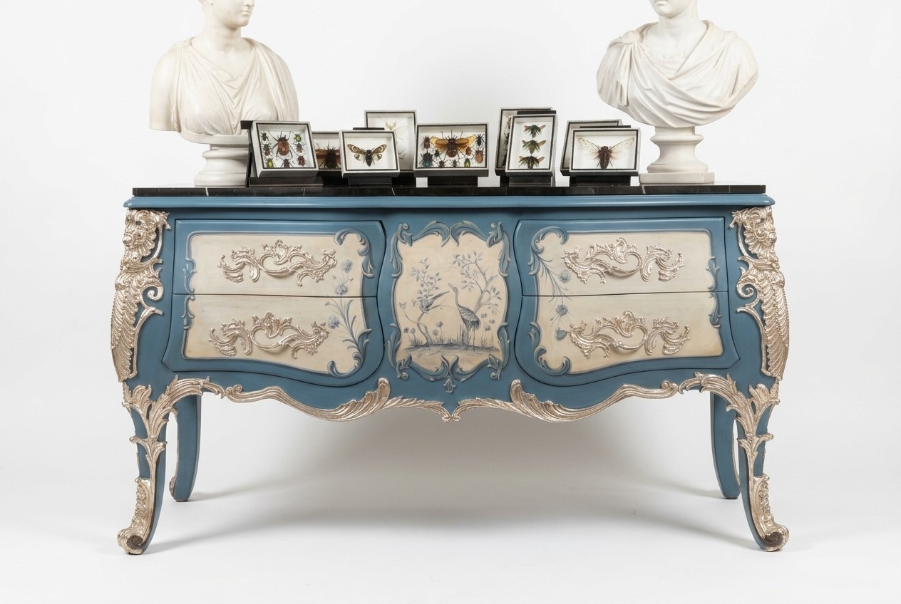 Chest of drawers sideboard wooden cupboard dresser Italian design luxury furniture real wood