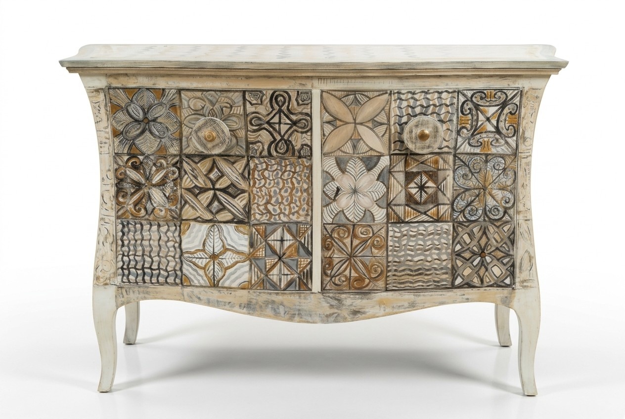 Dresser style chest of drawers cabinet modern living room Art Deco collection