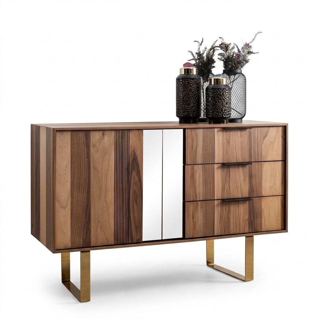 Chest of drawers wood design 2-piece bedroom set chests of drawers mirror