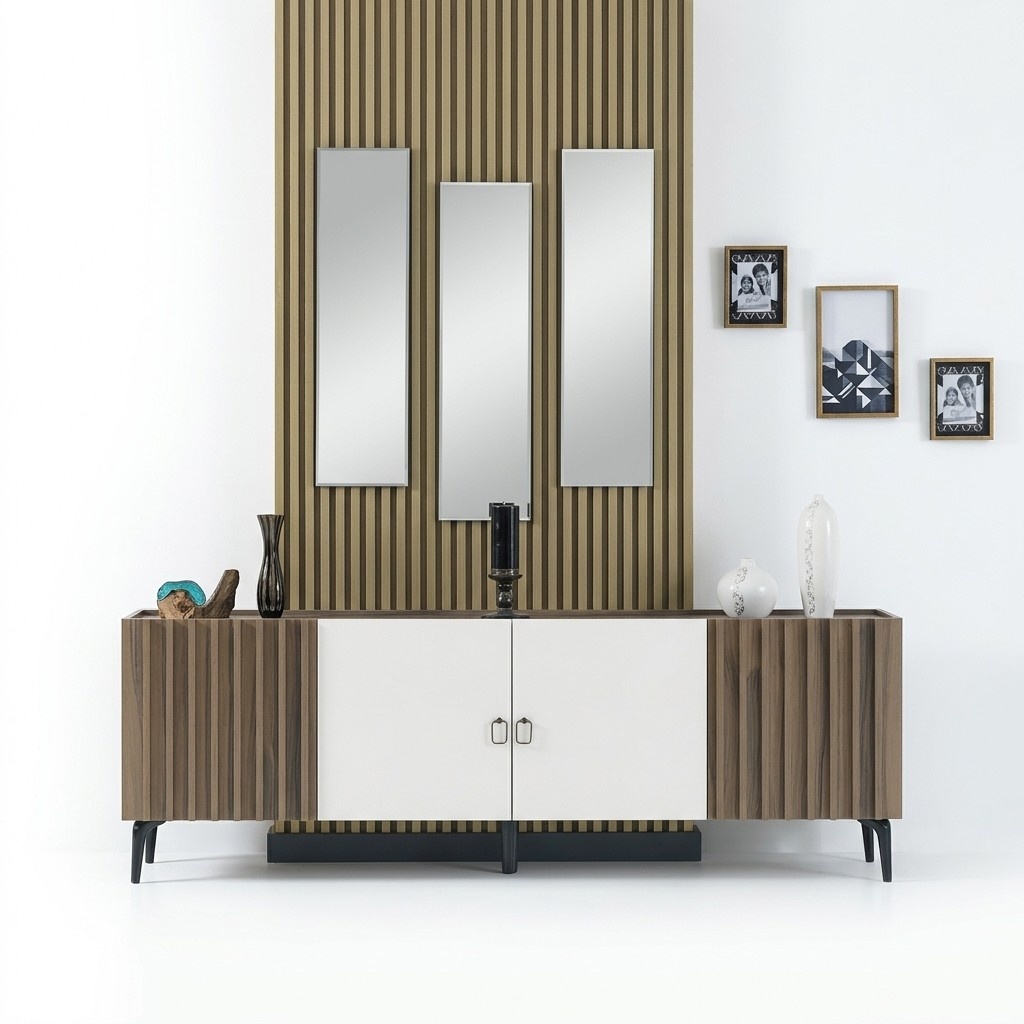 Dresser Sideboard Highboard Dressers Buffet Wood 204cm Sideboard Cabinet