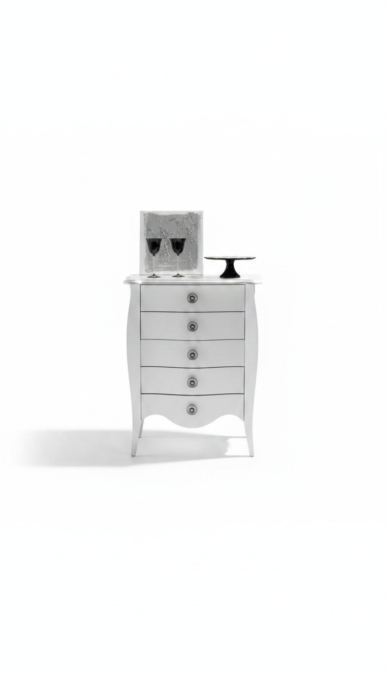 Chest of drawers White Sideboard Furniture Classic Style Wood Luxury