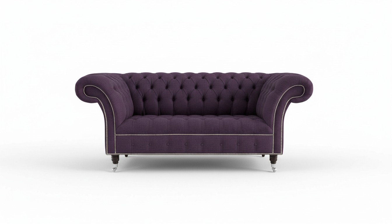 Chesterfield 2 seater couch upholstery sofa designer couches seat leather textile