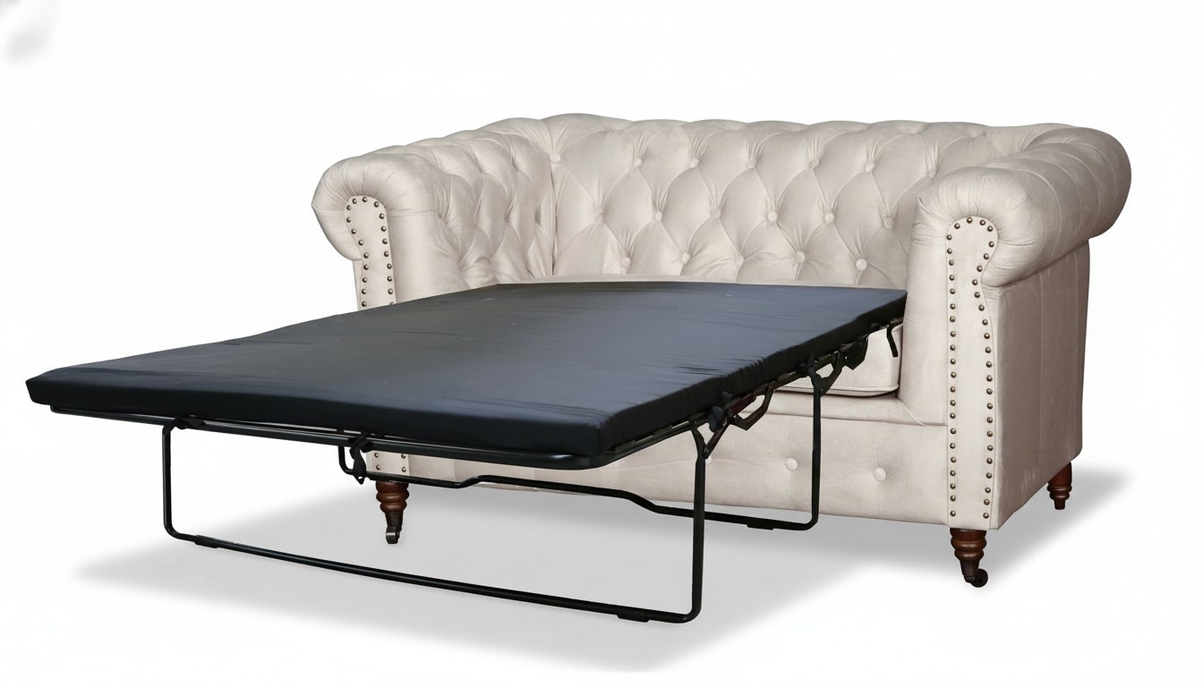 Chesterfield 2 Seater Sofa Office Couch with Bed Function Sofas Couches Two Seater