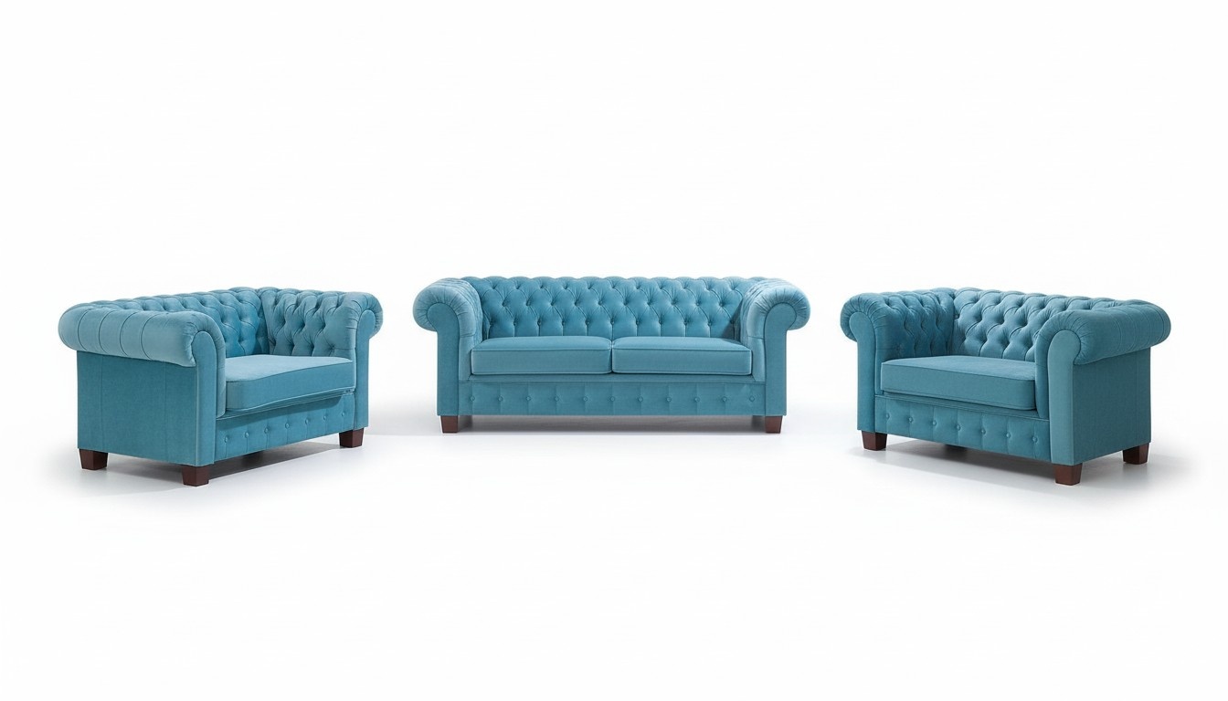 Chesterfield 3+1 Sofa Set Couch Upholstery Seat Set Sofa Couches Sofas New