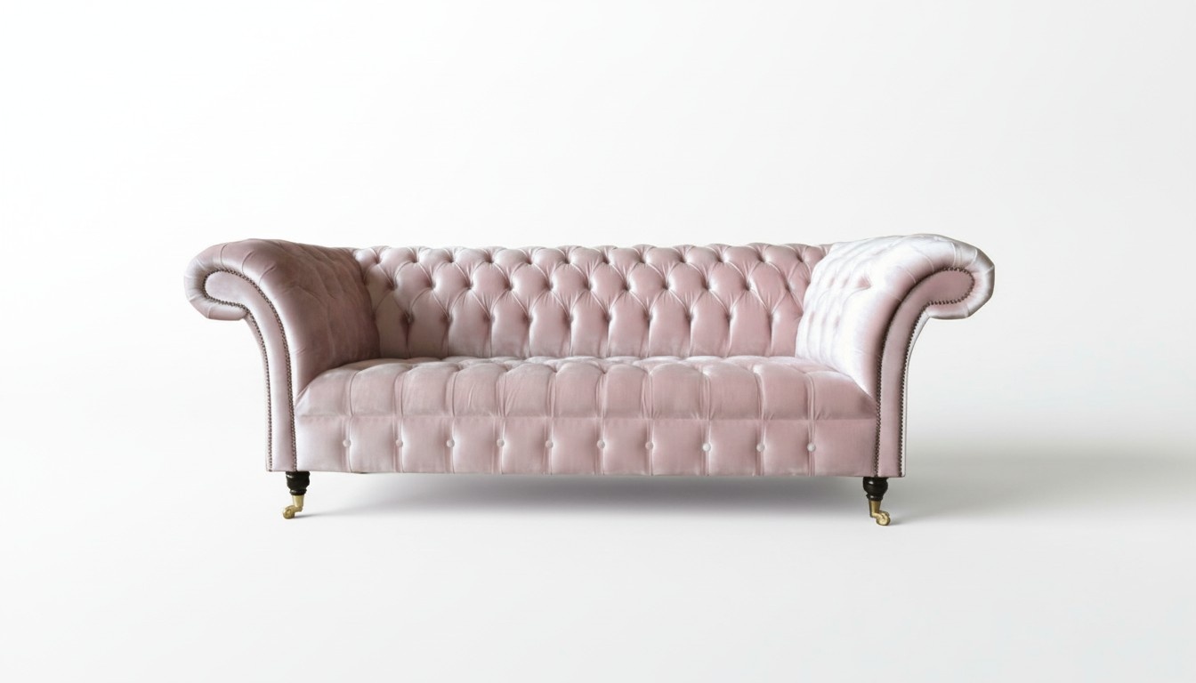 Chesterfield 3Seater Light Pink Creative Furniture New Living Room Modern Design Sofa