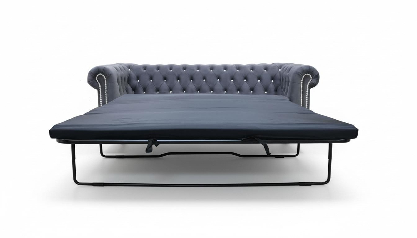 Chesterfield 3 Seater Bed Function Sofa Couch Upholstery Set Couches Sleep