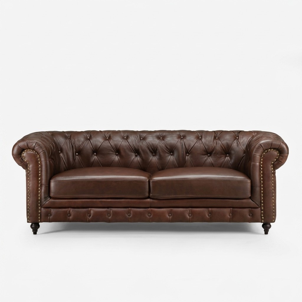Chesterfield 3-seater Classic Luxurious Baroque Rococco Sofa Textile Leather Couch New