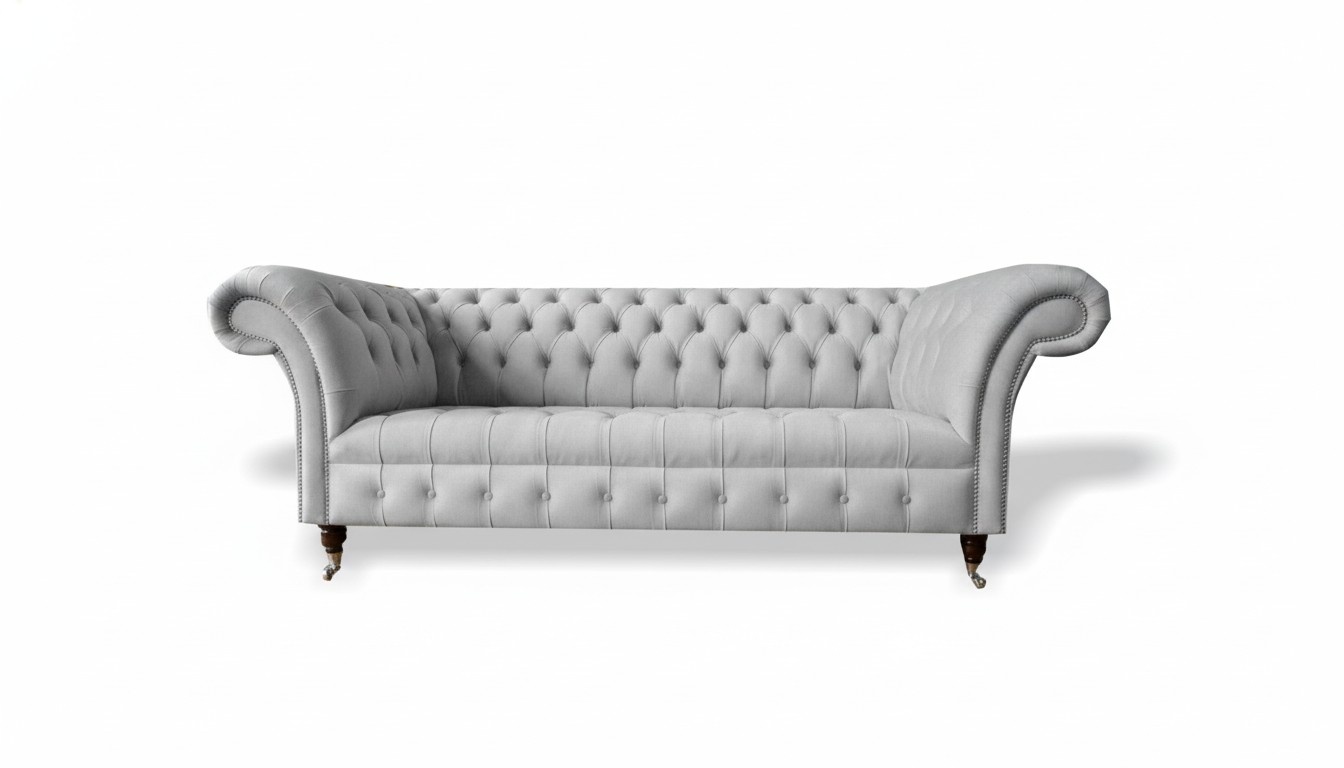 Chesterfield 3 Seater White Living Room Modern Design Sofa New Creative Furniture Fabric