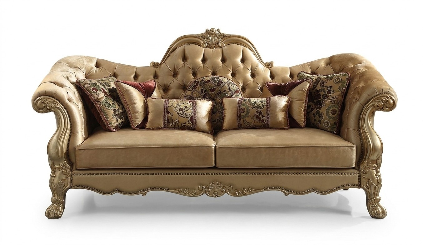 Chesterfield 3 Seater Relax Club Sofas Lounge Sofa Textile Upholstery Couch Fabric