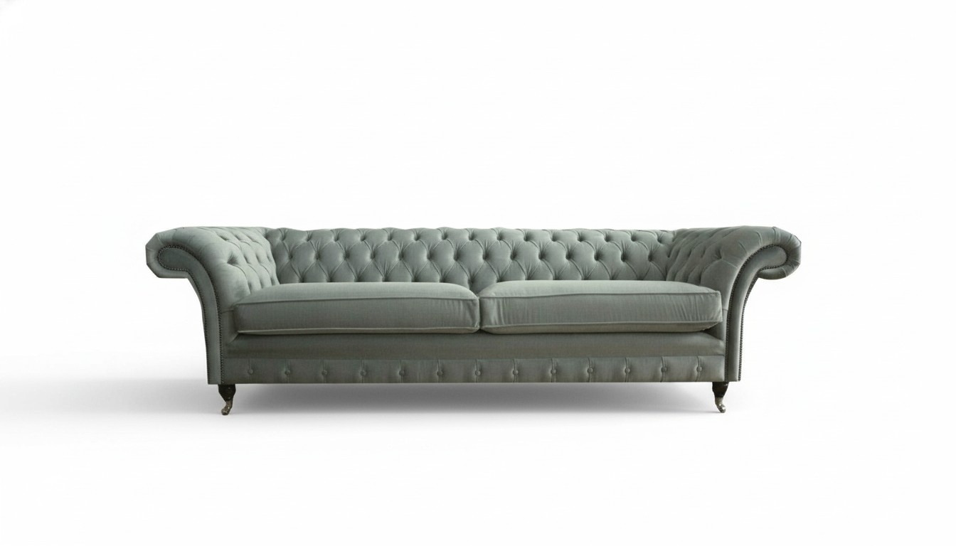 Chesterfield 4 seater gray three seater fabric design couches upholstery sofas xxl big