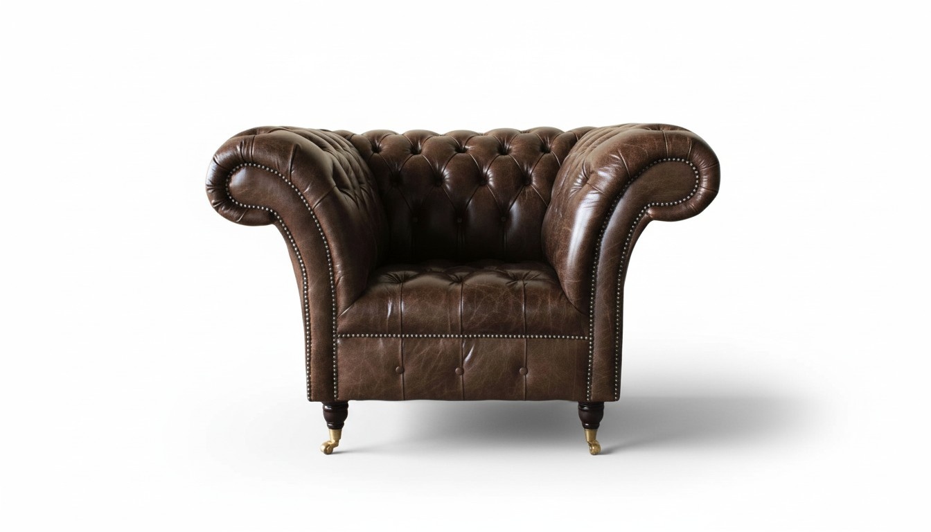 Chesterfield Armchair Classic Design Living Room Upholstery Single Seater Style Furniture