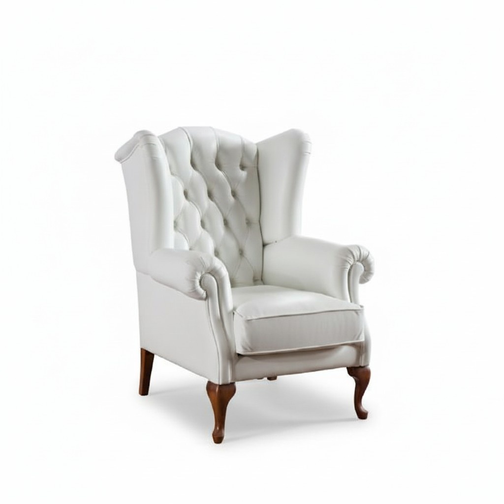 Chesterfield Armchair Full Leather Classic TV Chair Wingback Chair CL-FOTEL