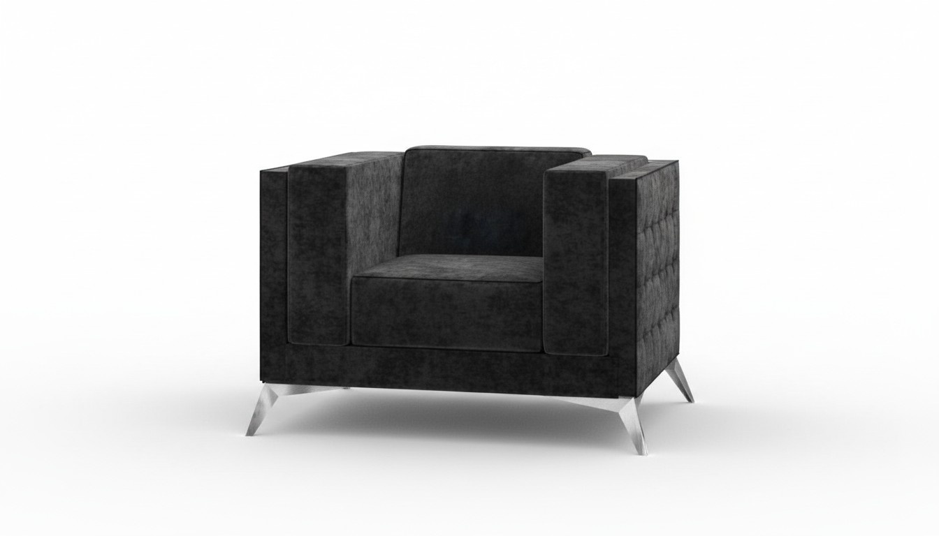 Chesterfield Armchair Couch 1 Seater Sofa Textile Fabric Couches Upholstery New Television