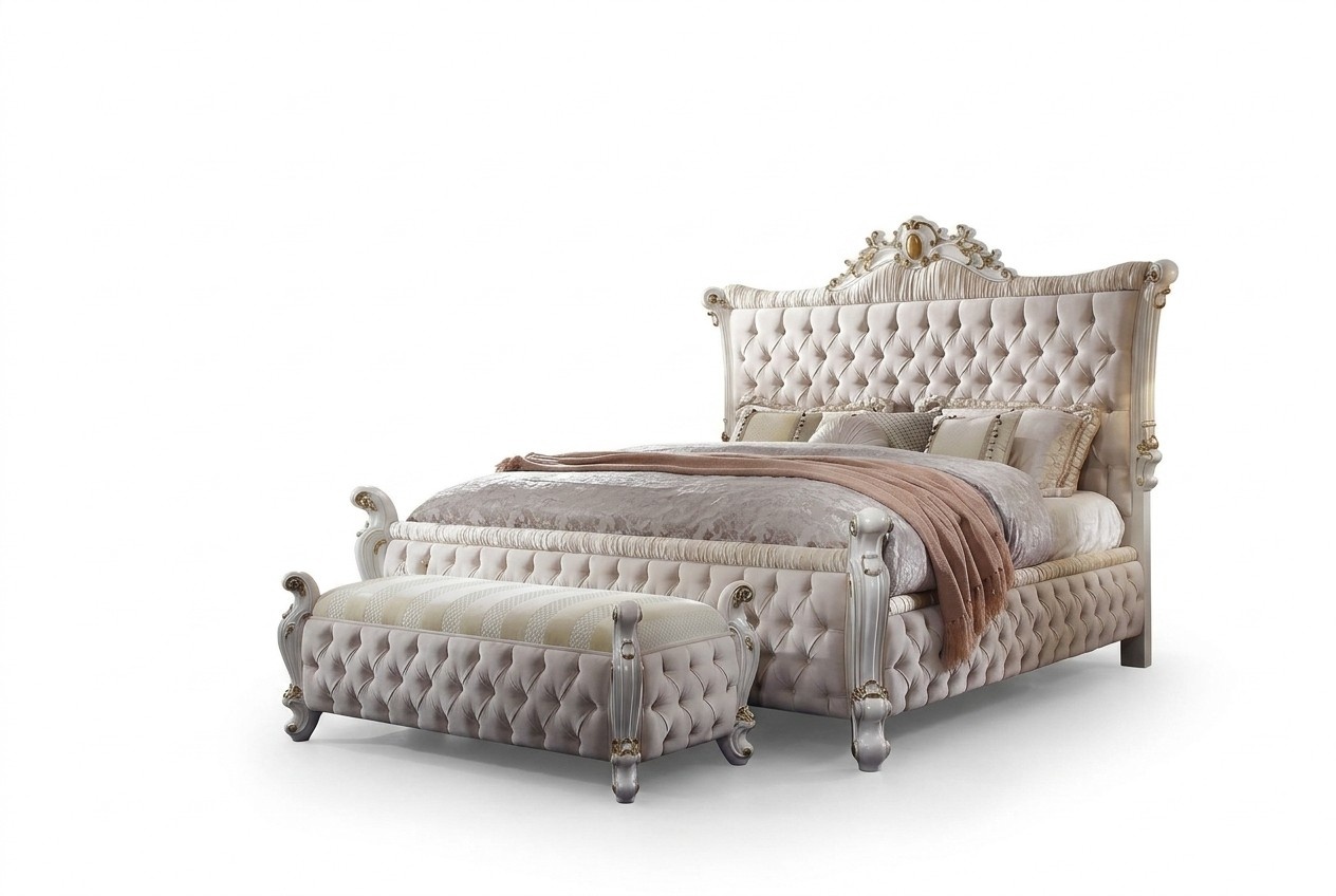 Chesterfield bed upholstered beds bedroom marriage bed New