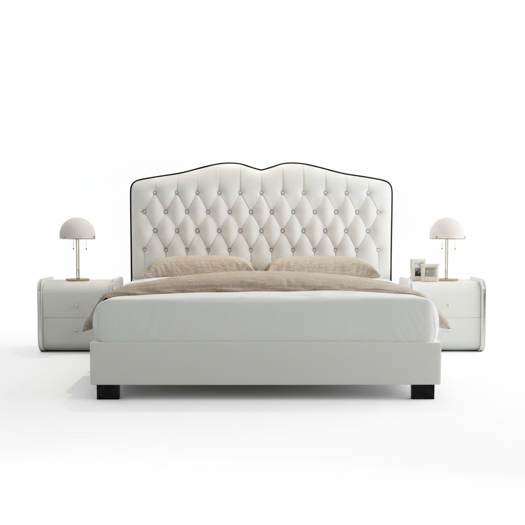 Chesterfield bed upholstered bed double bed beds designer luxury bed new