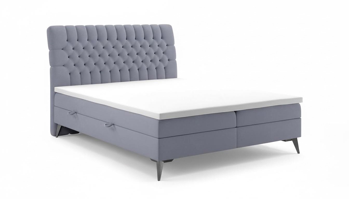 Chesterfield bed upholstery design luxury double bed bedroom box spring bed