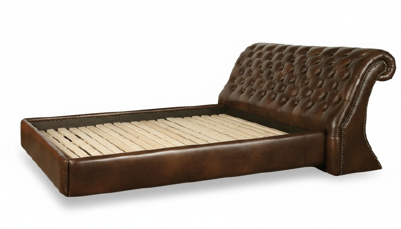 Chesterfield Big Bett Upholstered Bed Double Bed Antique Noble Royal Bed NEW