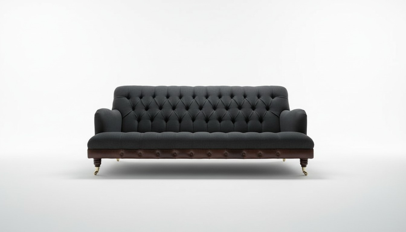 Chesterfield black couch sofa upholstery 3 seater couches seat set sofas new