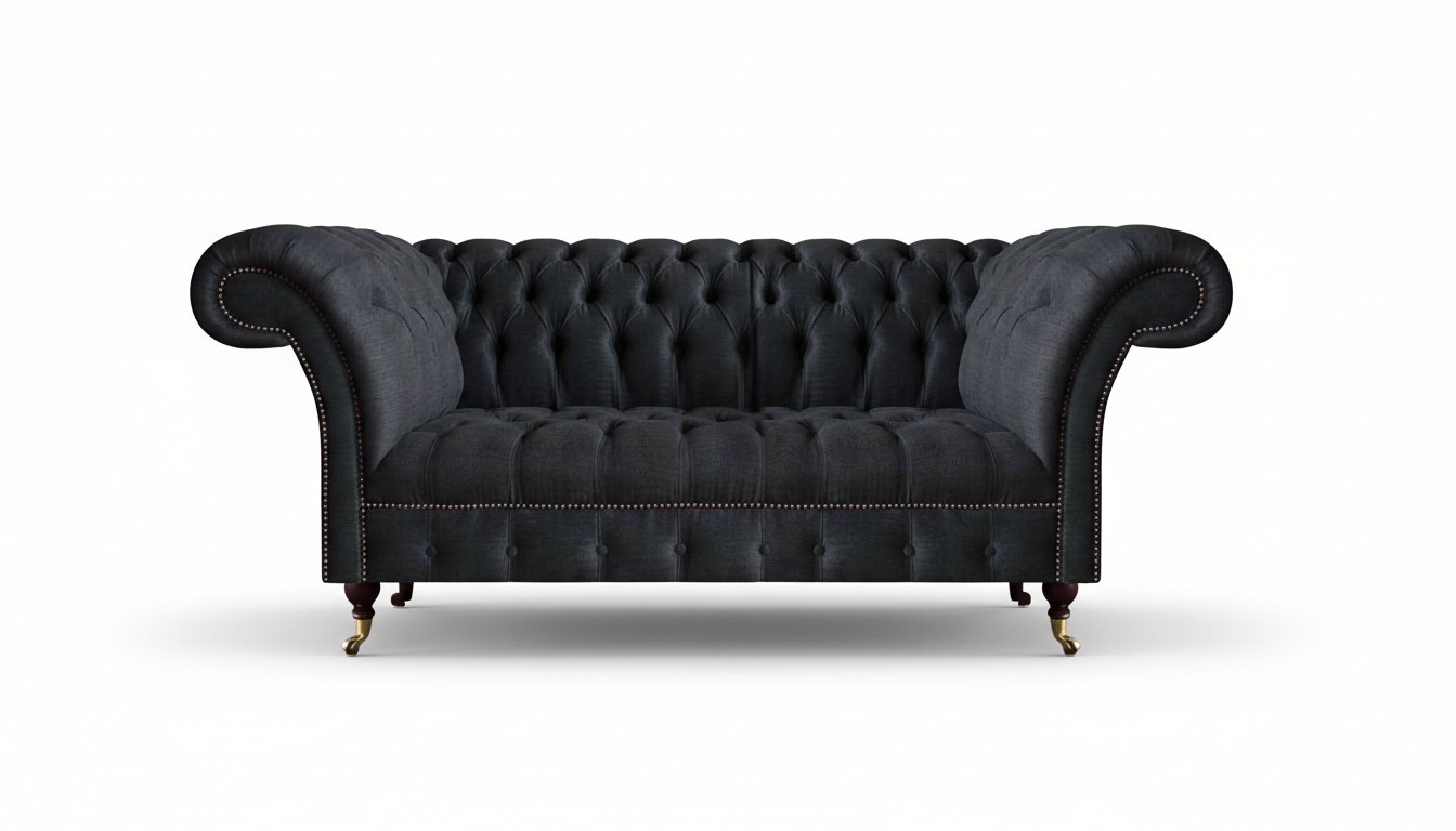 Chesterfield Black Sofa Designer Upholstered Sofas Modern Couches