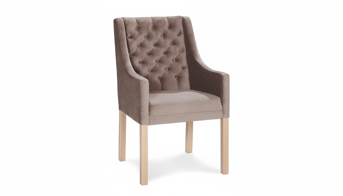 Designer 4x set modern chesterfield style armchairs soft seats & backrest NEW