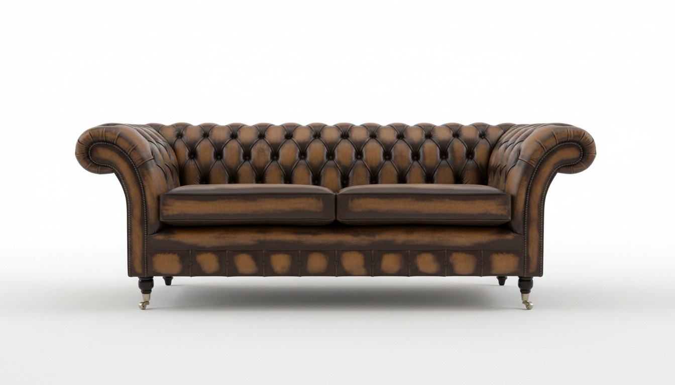 Chesterfield Classic Leather Upholstery Luxury Sofa Design Couch Sofas 3 Seater New