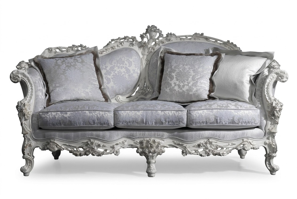 Chesterfield classic three-seater sofa living area textile sofa 3 seat couch