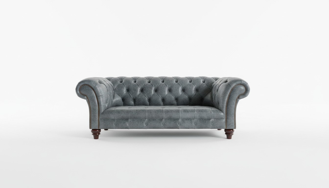 Chesterfield couch sofa upholstery 3 seater couches seat set sofas new grey