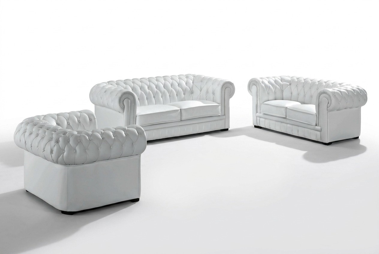 Chesterfield Couches Sofas Upholstery Leather 32 Seater Sofa Set