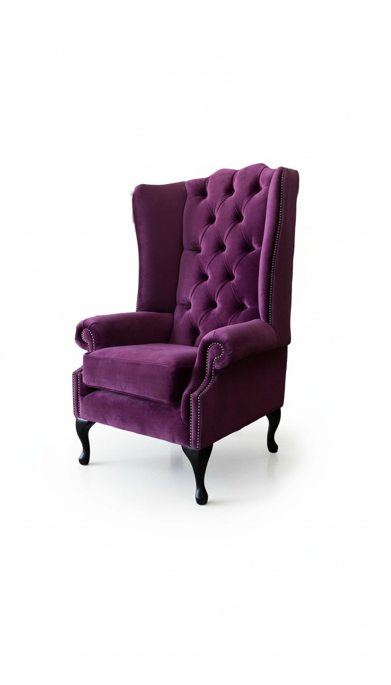 Chesterfield Design Armchair Upholstered Couch Wing Chair Couches 1 Seater