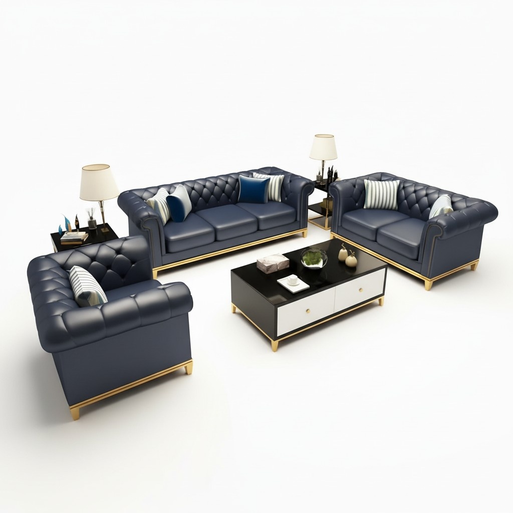 Chesterfield design furniture sofa couch upholstery set 322 couches sofas leather