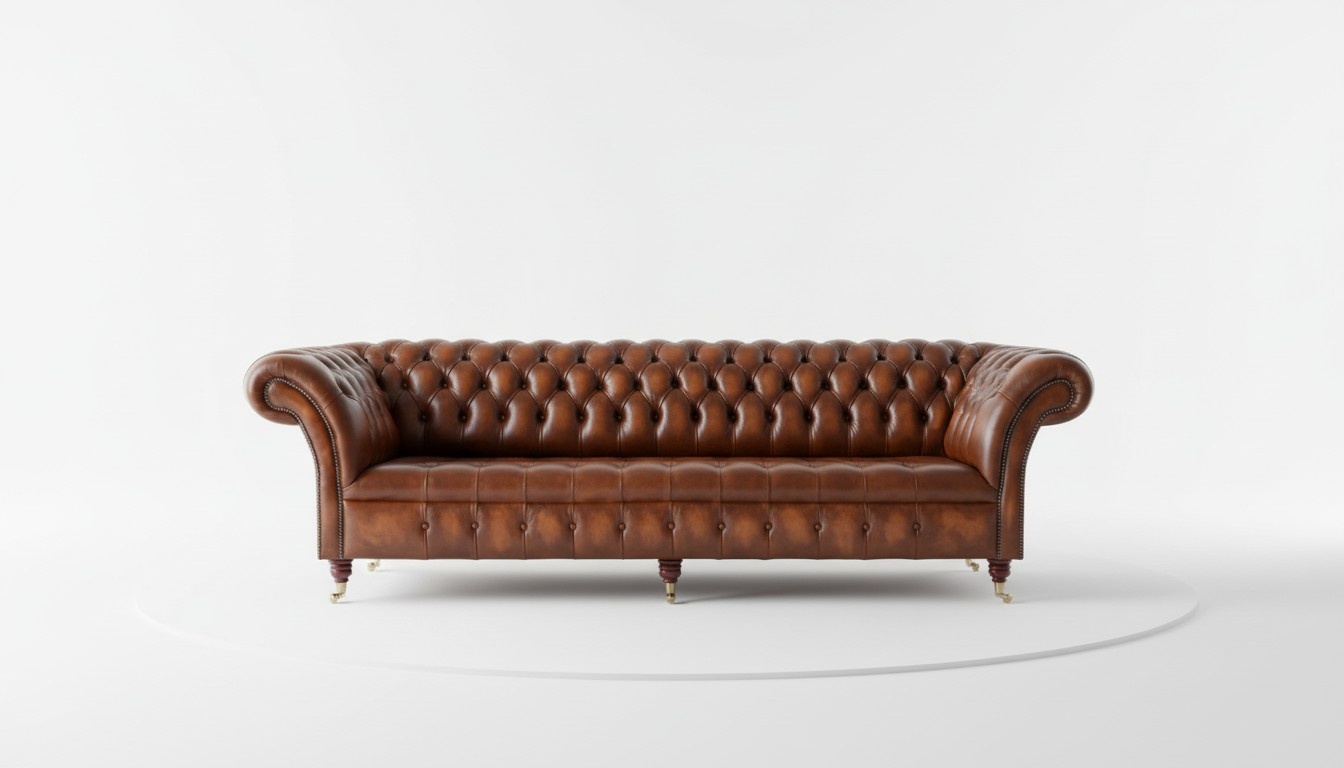 Chesterfield design luxury upholstered sofa couch seating set leather textile