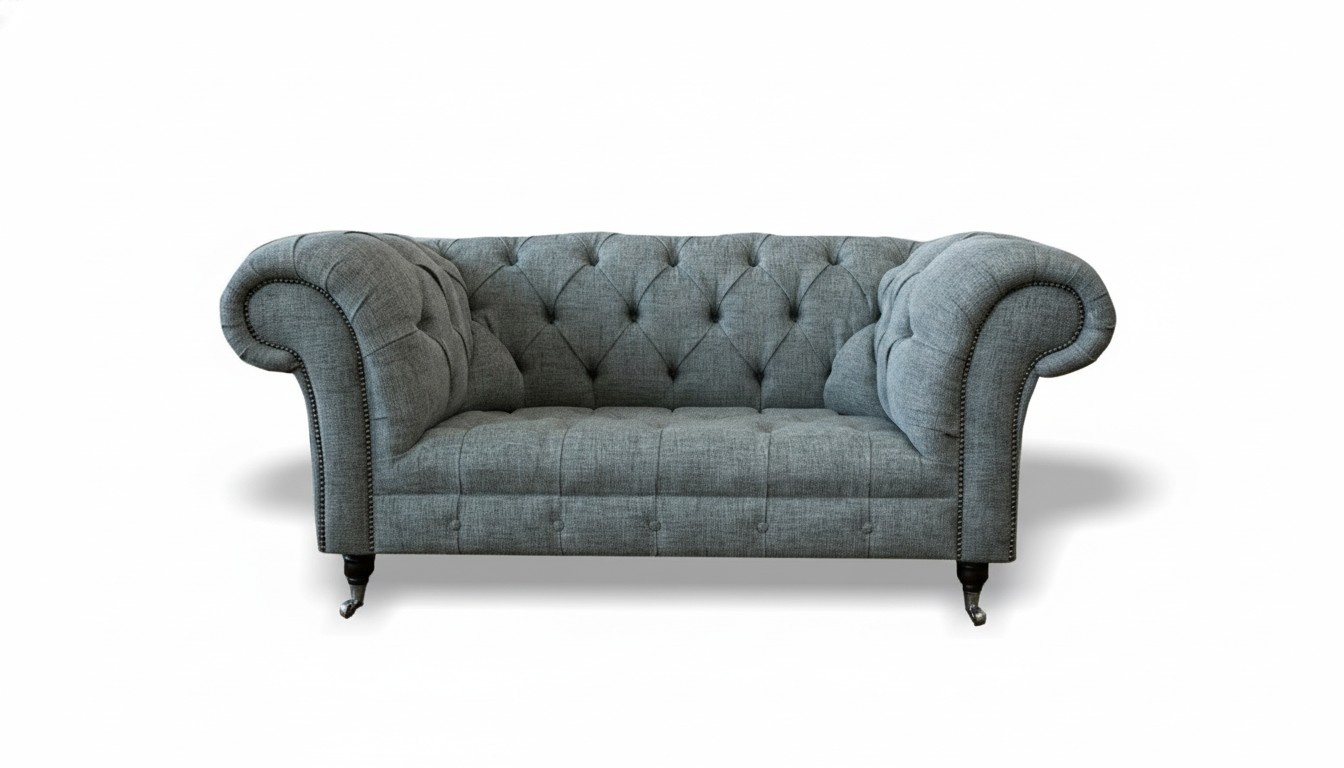 Chesterfield Design Luxury Upholstery Sofa Couch Seat Set Leather Textile Sofas