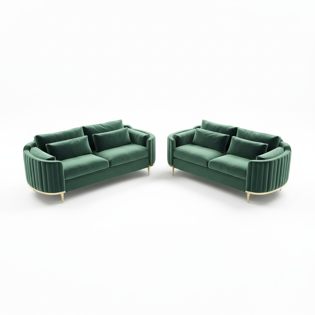 Designer Couch Upholstery Sofa Set Couches New Textile 3+2+2 Seat
