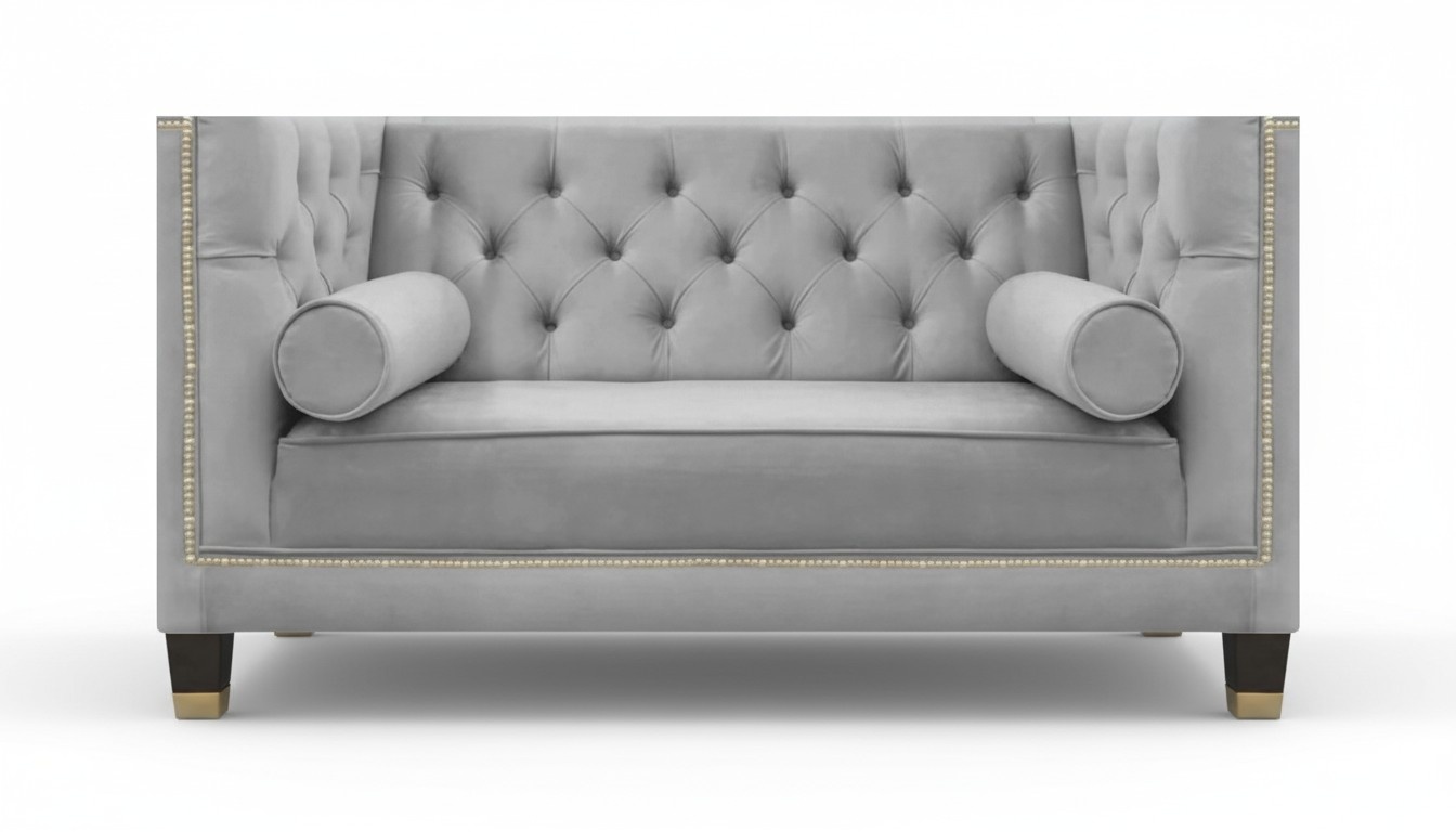 Chesterfield designer sofa two seater couch living room luxury furnishings