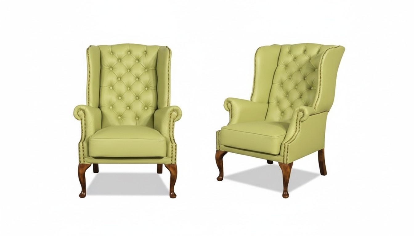 Chesterfield Armchair Chair Queen Antique Look Couch Upholstered TV New Furniture