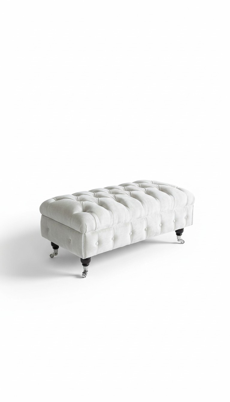 Chesterfield footstool ottoman stool classic relax armchair bench new side