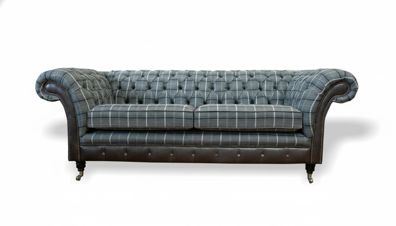 Chesterfield Gray Living Room Modern Design Couchen Sofa New Creative Furniture Fabric