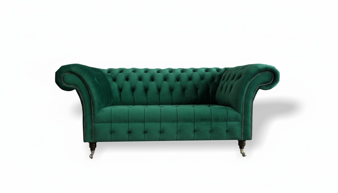 Chesterfield Green 2 Seater Couch Upholstery Sofas Couches Design Sofa Club Textile