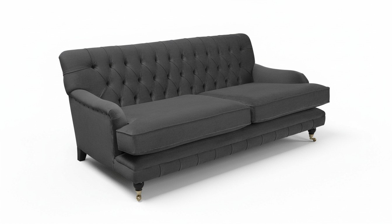 Chesterfield gray couch sofa upholstery 3 seater couches seat set sofas new