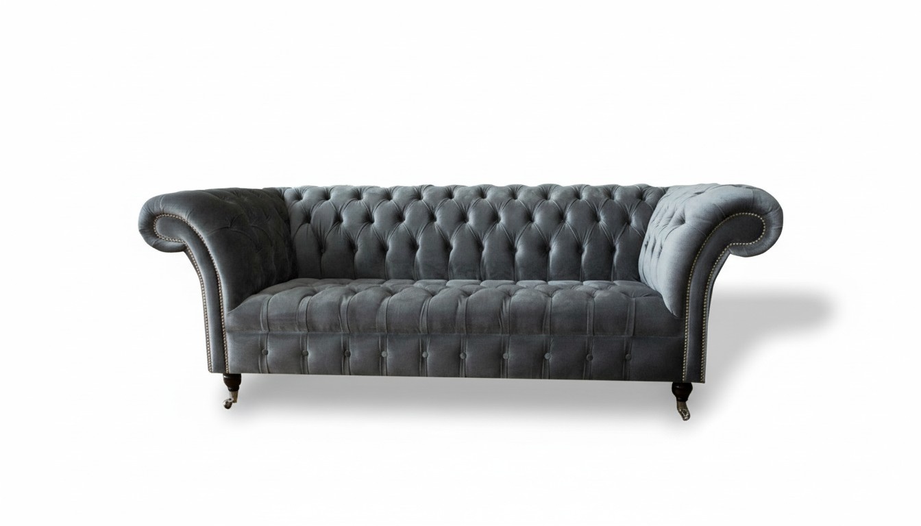 Chesterfield Gray Three Seater Creative Furniture New Living Room Modern Design Sofa