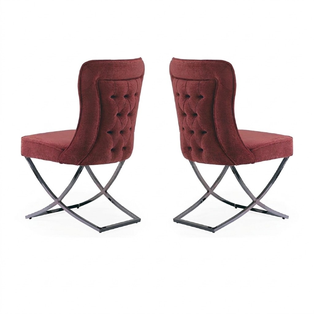 Chesterfield Hotel Set Textile Upholstery Group 2x Set Design Chair
