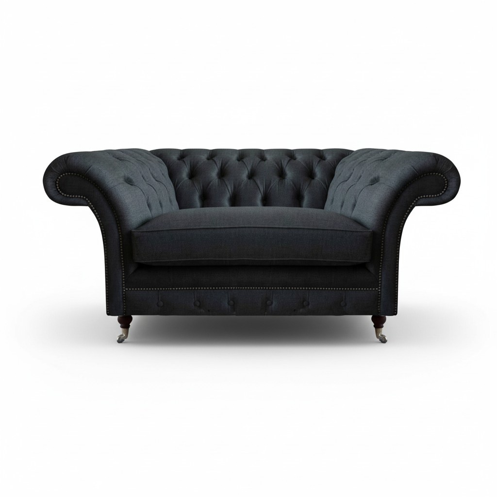 Chesterfield living room armchair designer upholstered furniture seating single seat