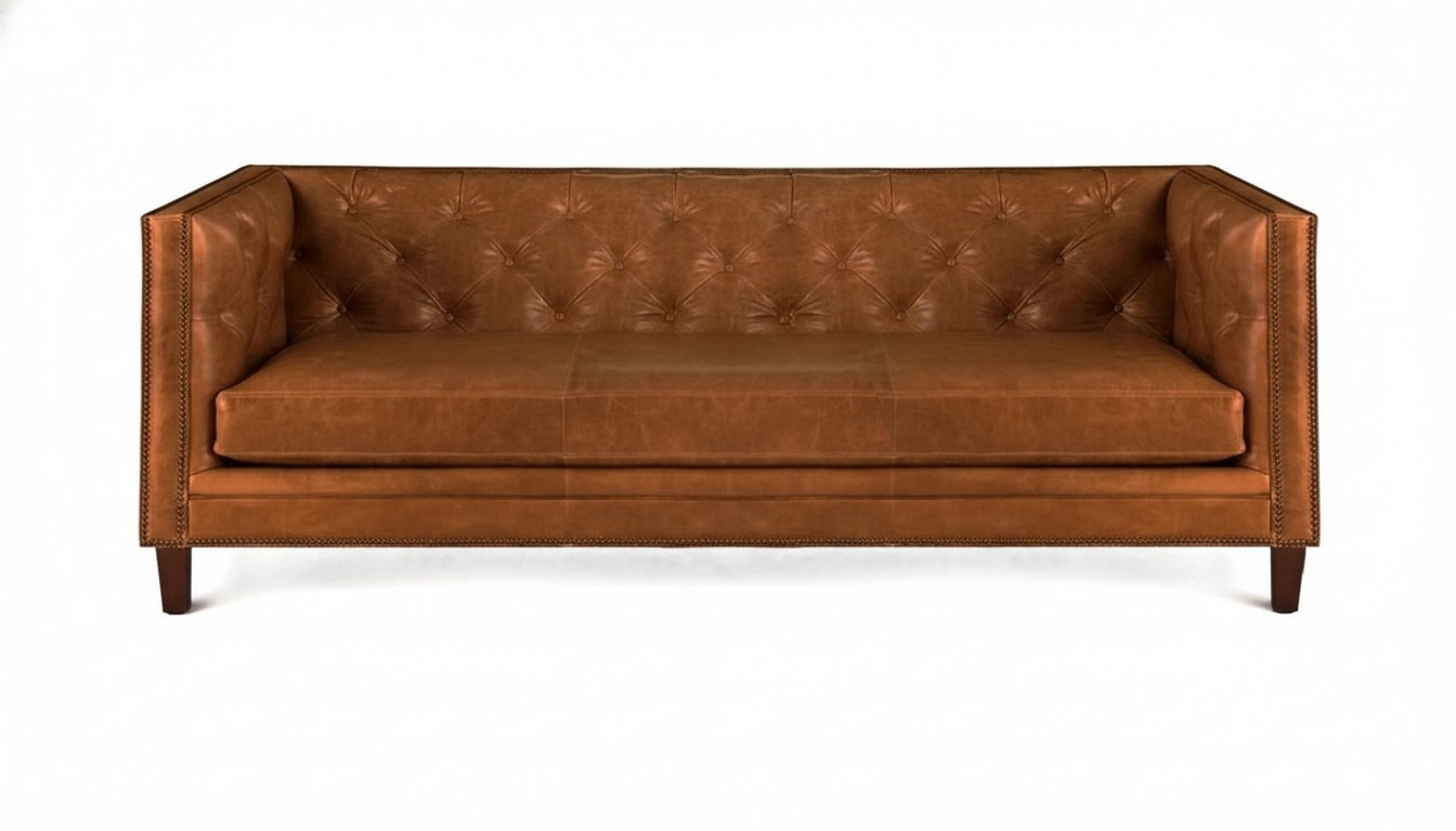 Chesterfield Living Room Sofa Design Couches Brown Italian Style Furniture Fabric