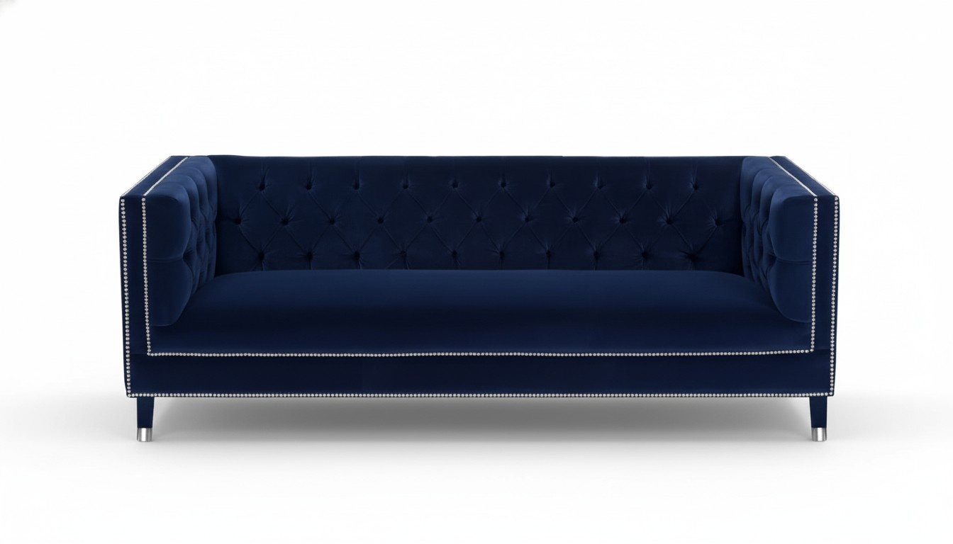 Chesterfield living room sofa design Italian style furniture blue xx large big
