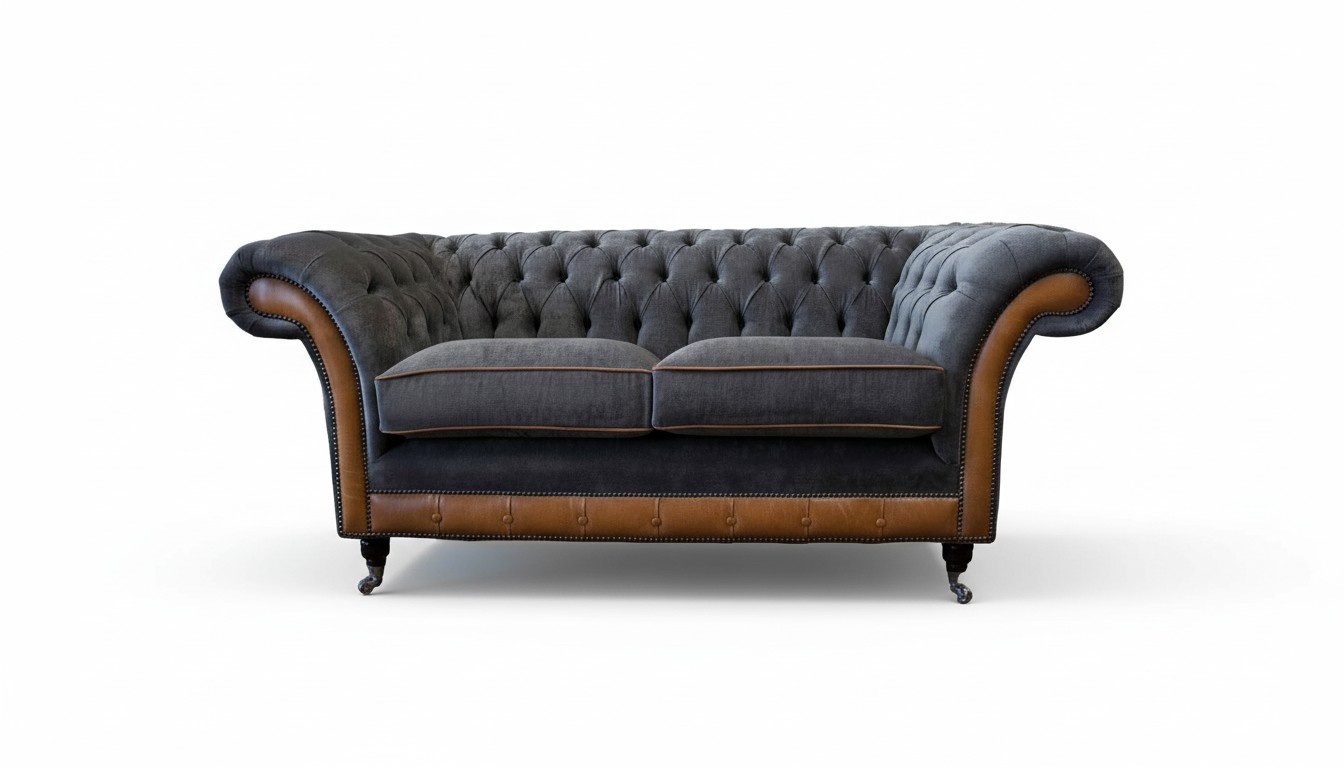 Chesterfield Luxury 2 Seater Couch Upholstery Sofa Two Seater Leather Couches