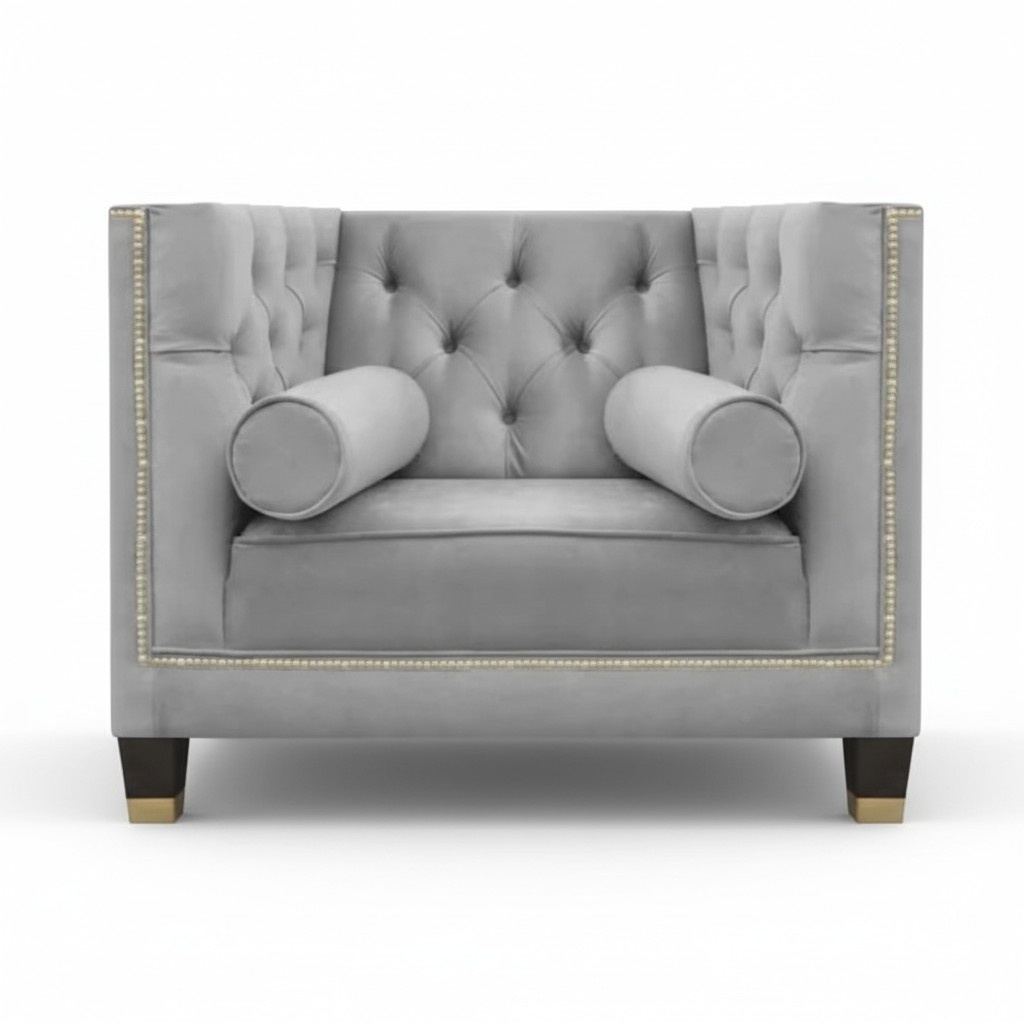 Chesterfield luxury armchair living room furnishings new seat modern upholstered furniture