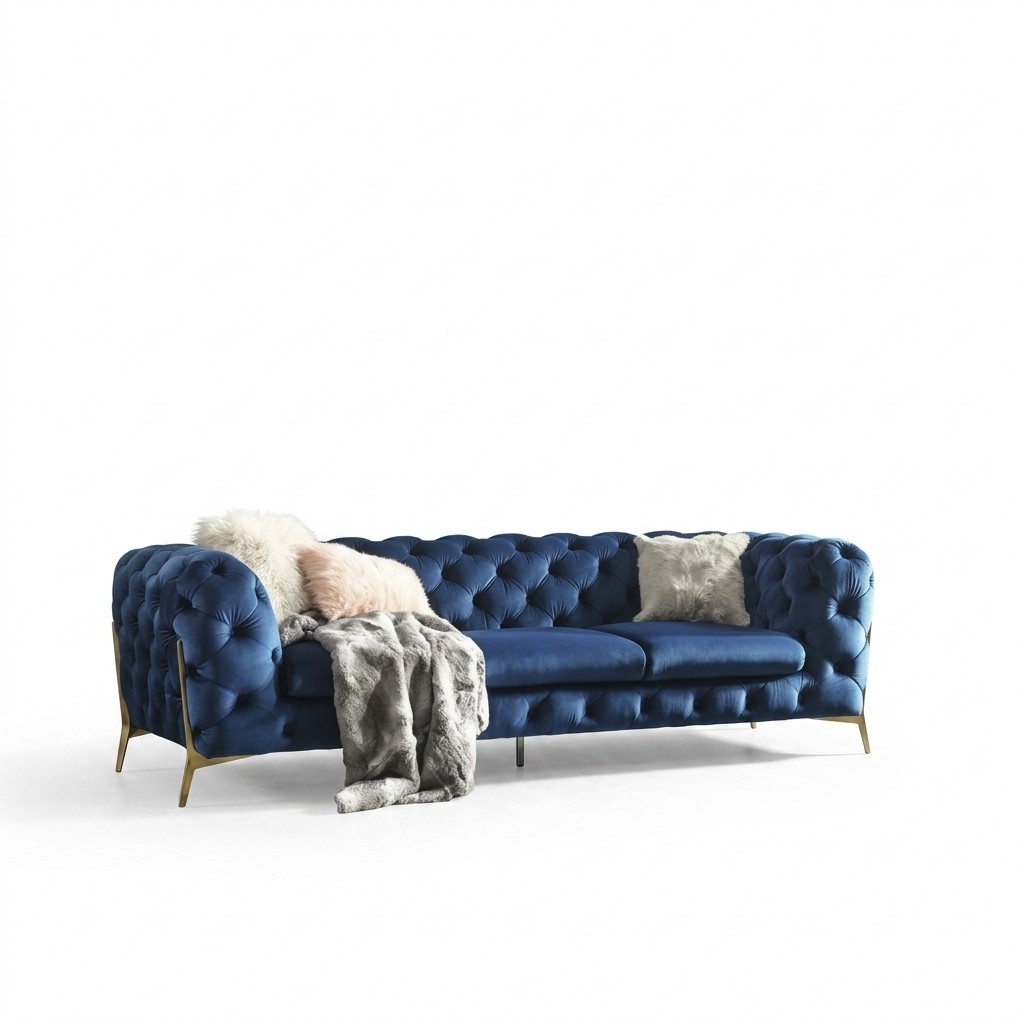 Chesterfield Noble designer couch upholstery fabric textile velvet sofa luxury couches